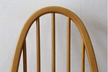 イギリスビンテージ　美品!!　ERCOL(アーコール)　木の温もり溢れるクエーカーロッキングチェア(アームチェア、板座チェア、ヴィンテージ、英国)(R-067113)