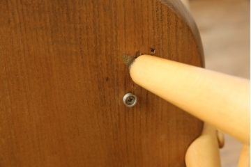 イギリスビンテージ　美品!!　ERCOL(アーコール)　木の温もり溢れるクエーカーロッキングチェア(アームチェア、板座チェア、ヴィンテージ、英国)(R-067113)