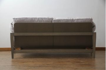 中古　極美品　富士ファニチャー(富士ファニチア、富士ファニチュア、フジファニチュア、FUJI FURNITURE)　Nagi　ゆったりとしたくつろぎの時間を演出する3人掛けソファとオットマンのセット(三人掛けソファ、3Pソファ、トリプルソファ、アームソファ、フットスツール)(定価約60万円)(R-067120)