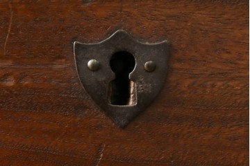 和製アンティーク　くすのき(クス、楠)材　シンプルなデザインが取り入れやすい収納箱　(R-067121)