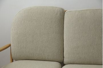 イギリスビンテージ　希少!　ERCOL(アーコール)　くつろぎの空間を演出する3人掛けソファとオットマンのセット(三人掛けソファ、3P、アームソファ、トリプルソファ、フットスツール、ヴィンテージ、英国、北欧)(R-067129)
