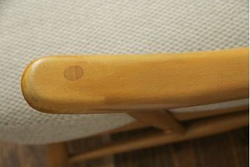 イギリスビンテージ　希少!　ERCOL(アーコール)　くつろぎの空間を演出する3人掛けソファとオットマンのセット(三人掛けソファ、3P、アームソファ、トリプルソファ、フットスツール、ヴィンテージ、英国、北欧)(R-067129)