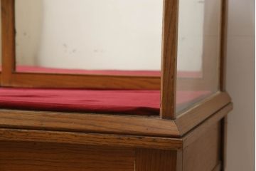 アンティーク家具　アメリカ　オーク材　カウンターショーケース(カウンターテーブル、ガラスケース、ディスプレイケース、陳列棚、店舗什器)(R-067130)
