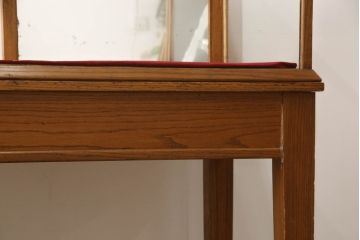 アンティーク家具　アメリカ　オーク材　カウンターショーケース(カウンターテーブル、ガラスケース、ディスプレイケース、陳列棚、店舗什器)(R-067130)