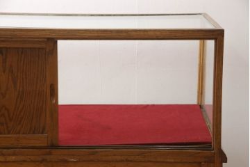 アンティーク家具　アメリカ　オーク材　カウンターショーケース(カウンターテーブル、ガラスケース、ディスプレイケース、陳列棚、店舗什器)(R-067130)
