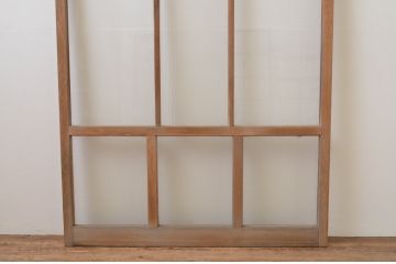 アンティーク建具　大正ロマンを感じさせるモールガラス入り幅広ガラス戸1枚(引き戸)(R‐067170)