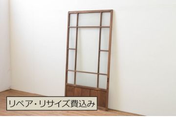 アンティーク建具　大正ロマンの雰囲気が漂うデザインが魅力のガラス戸1枚(引き戸)(R‐067171)