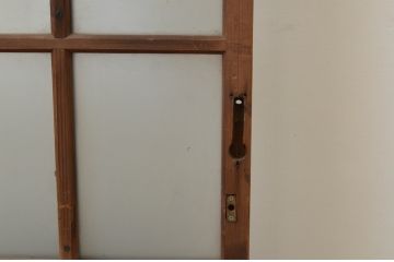 アンティーク建具　大正ロマンの雰囲気が漂うデザインが魅力のガラス戸1枚(引き戸)(R‐067171)