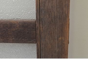 アンティーク建具　シンプルなデザインでインテリアに取り入れやすいダイヤガラスの引き戸1枚(ガラス戸)(R‐067173)