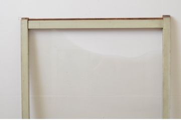 アンティーク建具　モールガラス入り　シンプルなデザインでインテリアに取り入れやすいガラス窓1枚(引き戸、ガラス戸)(R‐067175)