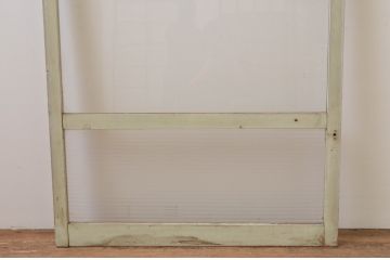 アンティーク建具　モールガラス入り　シンプルなデザインでインテリアに取り入れやすいガラス窓1枚(引き戸、ガラス戸)(R‐067175)