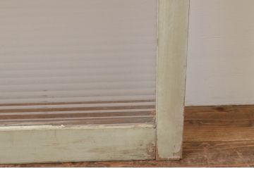 アンティーク建具　モールガラス入り　シンプルなデザインでインテリアに取り入れやすいガラス窓1枚(引き戸、ガラス戸)(R‐067175)