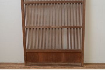 アンティーク建具　和の趣が魅力的な格子戸1枚(引き戸)(R‐067177)