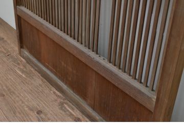 アンティーク建具　和の趣が魅力的な格子戸1枚(引き戸)(R‐067177)