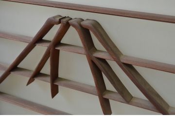 アンティーク建具　のどかな野の様子を表現したガラス入り書院戸4枚セット(窓、引き戸、ガラス戸)(R-067183)