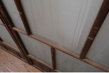 アンティーク建具　大正ロマンスタイルのお部屋作りにおすすめな幅狭ガラス戸4枚セット(引き戸)(R-067186)