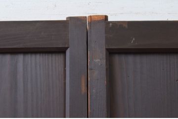 アンティーク建具　和の趣溢れるガラス帯戸2枚セット(引き戸、ガラス戸)(R-067187)