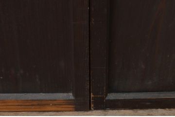 アンティーク建具　和の趣溢れるガラス帯戸2枚セット(引き戸、ガラス戸)(R-067187)