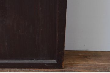 アンティーク建具　和の趣溢れるガラス帯戸2枚セット(引き戸、ガラス戸)(R-067187)