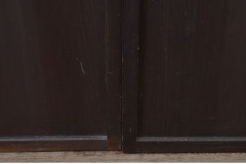 アンティーク建具　和の趣溢れるガラス帯戸2枚セット(引き戸、ガラス戸)(R-067187)
