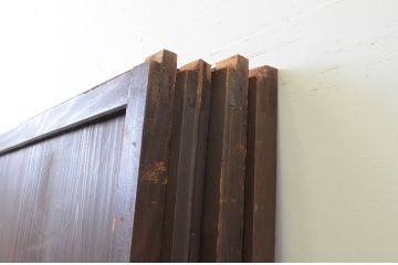 アンティーク建具　和の趣溢れるガラス帯戸4枚セット(引き戸、ガラス戸)(R-067188)