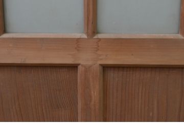 アンティーク建具　大正ロマン　希少な背高サイズ!!古い木味が魅力のガラス扉1枚(木製扉、ドア)(R-067191)