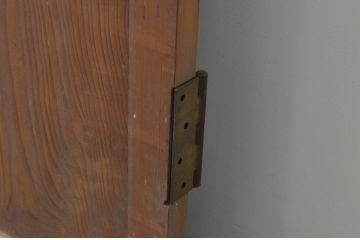 アンティーク建具　大正ロマン　希少な背高サイズ!!古い木味が魅力のガラス扉1枚(木製扉、ドア)(R-067191)