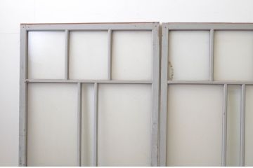 アンティーク建具　大正ロマン　ノスタルジックな雰囲気漂うガラス戸3枚セット(引き戸)(R-067193)
