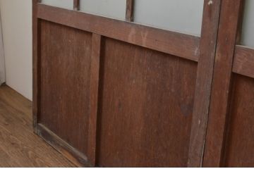 アンティーク建具　大正ロマン　ノスタルジックな雰囲気漂うガラス戸3枚セット(引き戸)(R-067194)