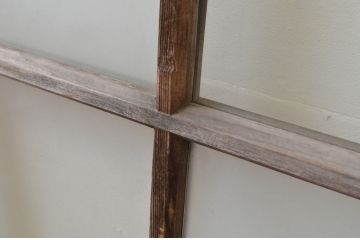 アンティーク建具　大正ロマン　レトロな雰囲気漂うガラス窓2枚セット(引き戸、ガラス戸)(R-067196)