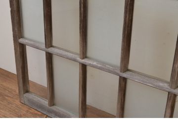 アンティーク建具　大正ロマン　レトロな雰囲気漂うガラス窓2枚セット(引き戸、ガラス戸)(R-067196)