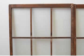 アンティーク建具　大正ロマン　レトロな雰囲気漂うガラス窓2枚セット(引き戸、ガラス戸)(R-067196)