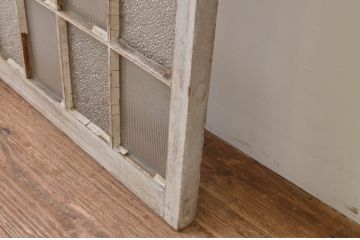 アンティーク建具　ペイント仕上げ限定　大正ロマンの雰囲気漂うペイントガラス窓1枚(木製扉、ガラス扉、ドア)(R-067199)