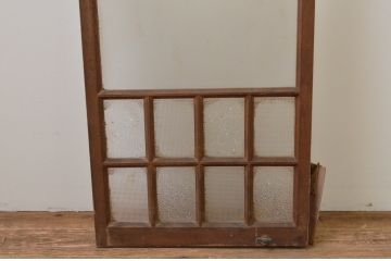 アンティーク建具　ペイント仕上げ限定　大正ロマンの雰囲気漂うペイントガラス窓1枚(木製扉、ガラス扉、ドア)(R-067199)