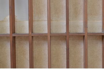アンティーク建具　上質な和の空間を演出する書院障子戸2枚セット(引き戸、書院戸、窓)(R-067201)