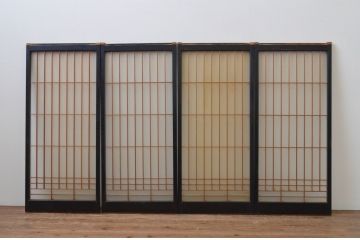 アンティーク建具　上質な和の空間を演出する書院障子戸2枚セット(引き戸、書院戸、窓)(R-067201)
