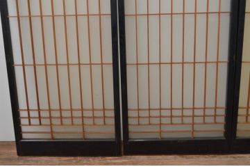 アンティーク建具　上質な和の空間を演出する書院障子戸2枚セット(引き戸、書院戸、窓)(R-067201)