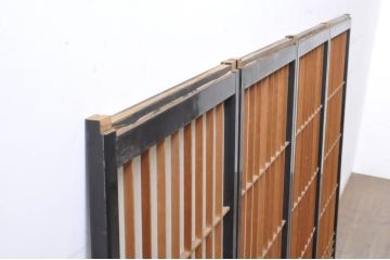 アンティーク建具　和モダンなお部屋作りにおすすめなガラス書院戸4枚セット(引き戸、ガラス戸、窓)(R-067202)