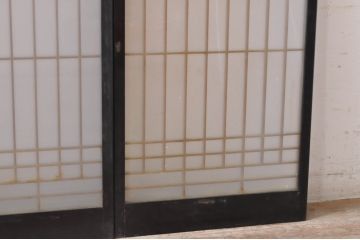 アンティーク建具　和モダンなお部屋作りにおすすめなガラス書院戸4枚セット(引き戸、ガラス戸、窓)(R-067202)