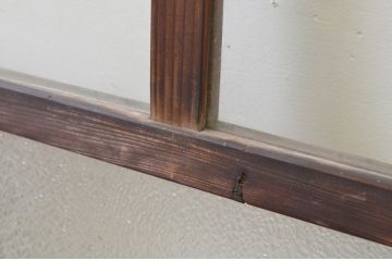 アンティーク建具　大正ロマン　ノスタルジックな雰囲気漂う幅狭ガラス窓4枚セット(引き戸、ガラス戸)(R-067204)