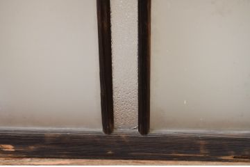 アンティーク建具　大正ロマン　ノスタルジックな雰囲気漂う幅狭ガラス窓4枚セット(引き戸、ガラス戸)(R-067205)