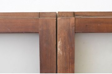アンティーク建具　大正ロマン　ノスタルジックな雰囲気漂う幅狭ガラス窓4枚セット(引き戸、ガラス戸)(R-067205)