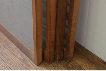 アンティーク建具　繊細な組子が魅力のガラス入り書院戸4枚セット(引き戸、ガラス戸、窓)(R-067207)