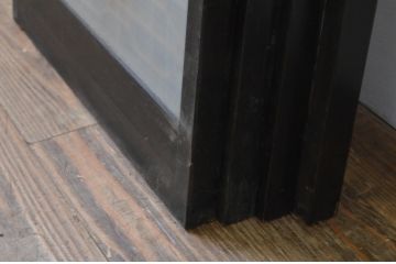 アンティーク建具　和モダンな空間を演出する両面ガラスの組子入り書院戸4枚セット(引き戸、ガラス戸、窓)(R-067208)