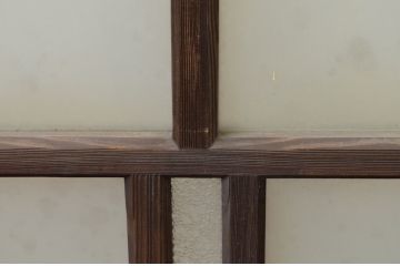 アンティーク建具　大正ロマン　どこか懐かしい雰囲気を感じるガラス窓4枚セット(引き戸、ガラス戸)(R-067212)