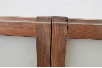 アンティーク建具　大正ロマン　どこか懐かしい雰囲気を感じるガラス窓4枚セット(引き戸、ガラス戸)(R-067212)