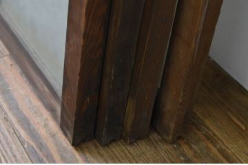アンティーク建具　大正ロマン　どこか懐かしい雰囲気を感じるガラス窓4枚セット(引き戸、ガラス戸)(R-067212)