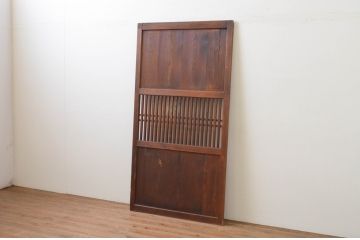 アンティーク建具　和モダンなお部屋作りにおすすめな格子帯戸1枚(引き戸)(R-067214)
