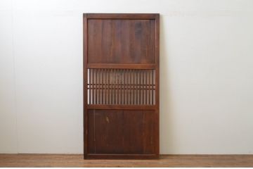 アンティーク建具　和モダンなお部屋作りにおすすめな格子帯戸1枚(引き戸)(R-067214)