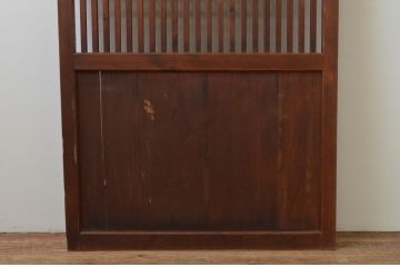アンティーク建具　和モダンなお部屋作りにおすすめな格子帯戸1枚(引き戸)(R-067214)
